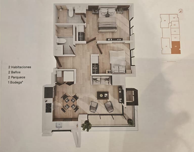 Apartamento en renta en zona 15 Vista Hermosa 1 - foto 10